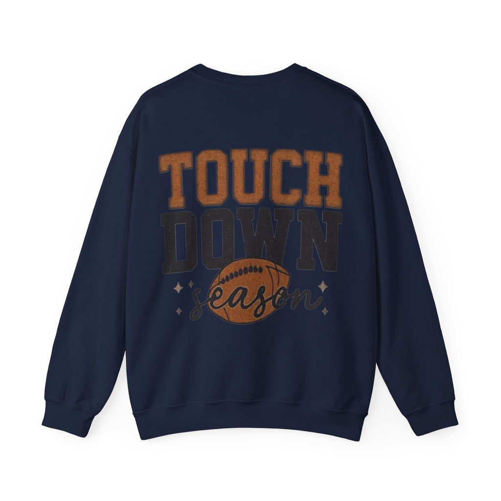 ORVIAN — Touchdown Season Coquette Football Bow Crewneck, Varsity Game Day Unisex Heavy Blend