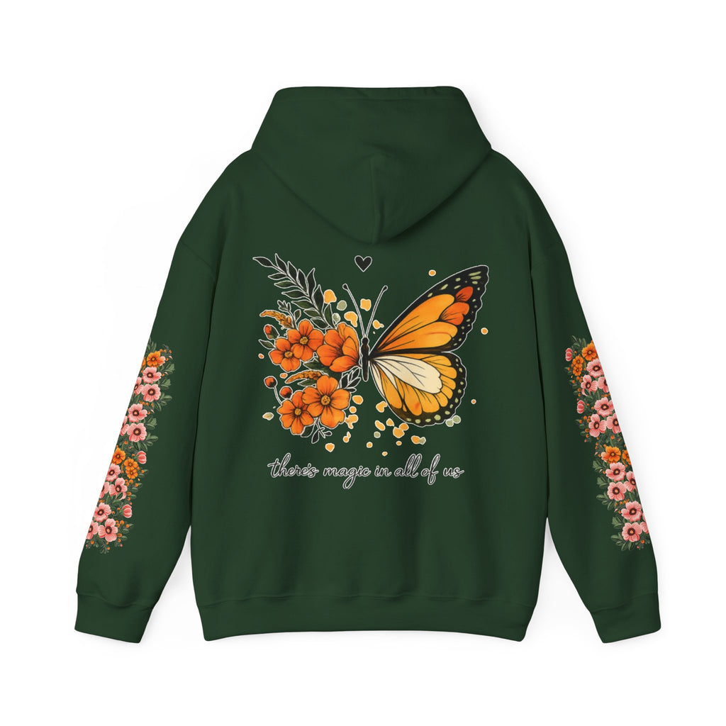 ORVIAN — Magic Floral Butterfly Unisex Heavy Blend Hoodie
