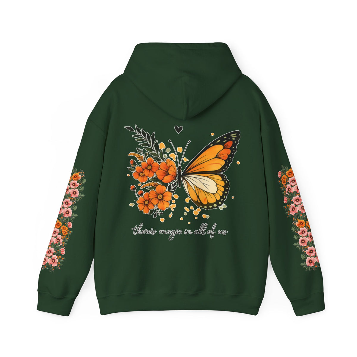 ORVIAN — Magic Floral Butterfly Unisex Heavy Blend Hoodie