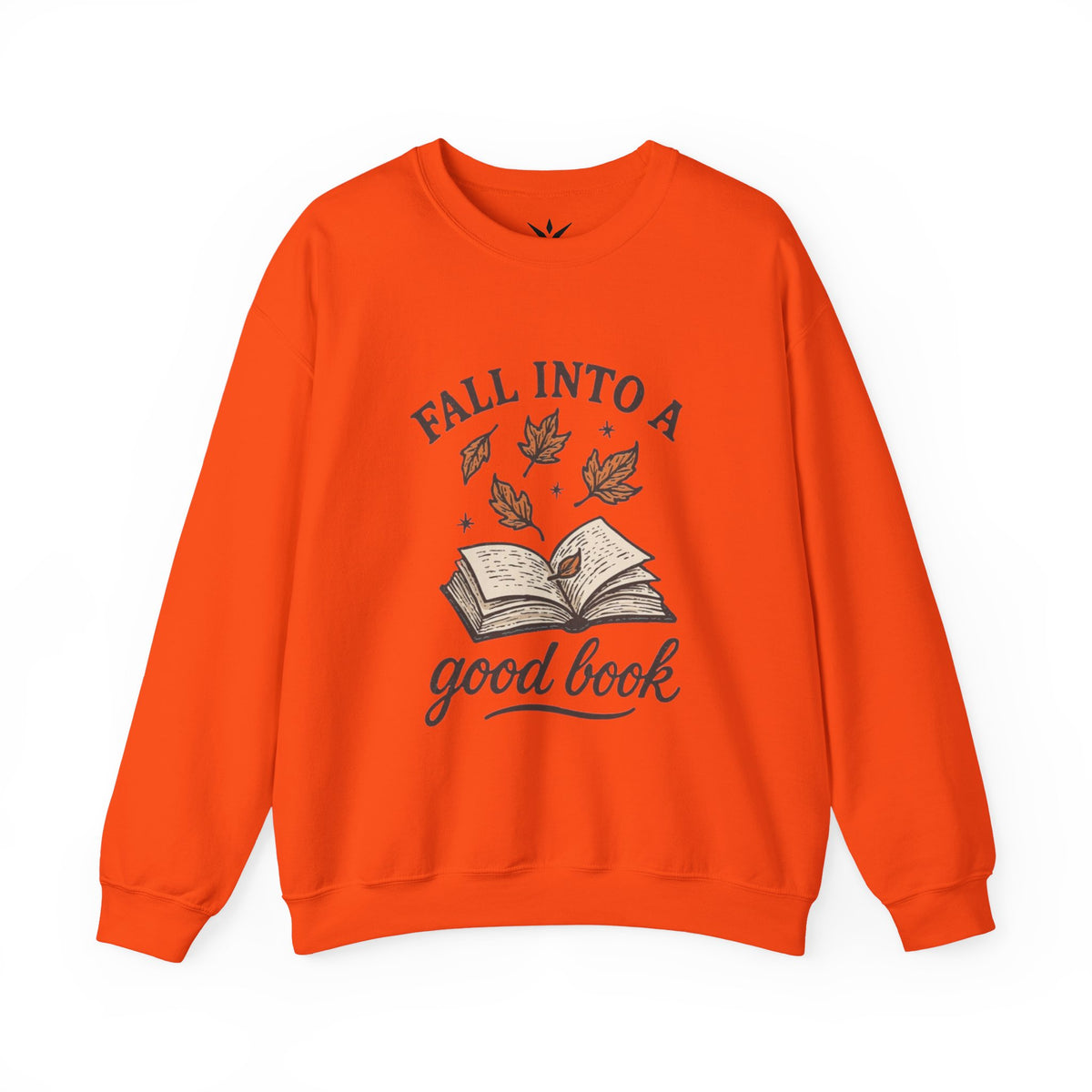 ORVIAN — Fall Into a Good Book Ghost Crewneck, Cozy Autumn Book Lover Unisex Heavy Blend