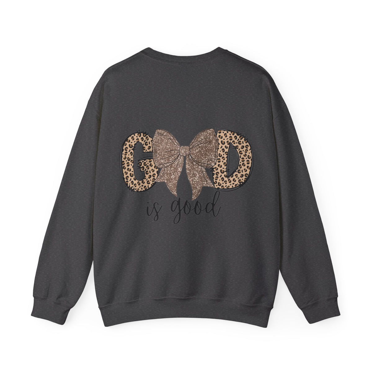 ORVIAN — Leopard Is The New Black & God Is Good Coquette Bow Crewneck, Faith-Inspired Unisex