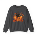 ORVIAN — Black Cat & Pumpkin Halloween Crewneck, Ghost & Coquette Bow Unisex Heavy Blend