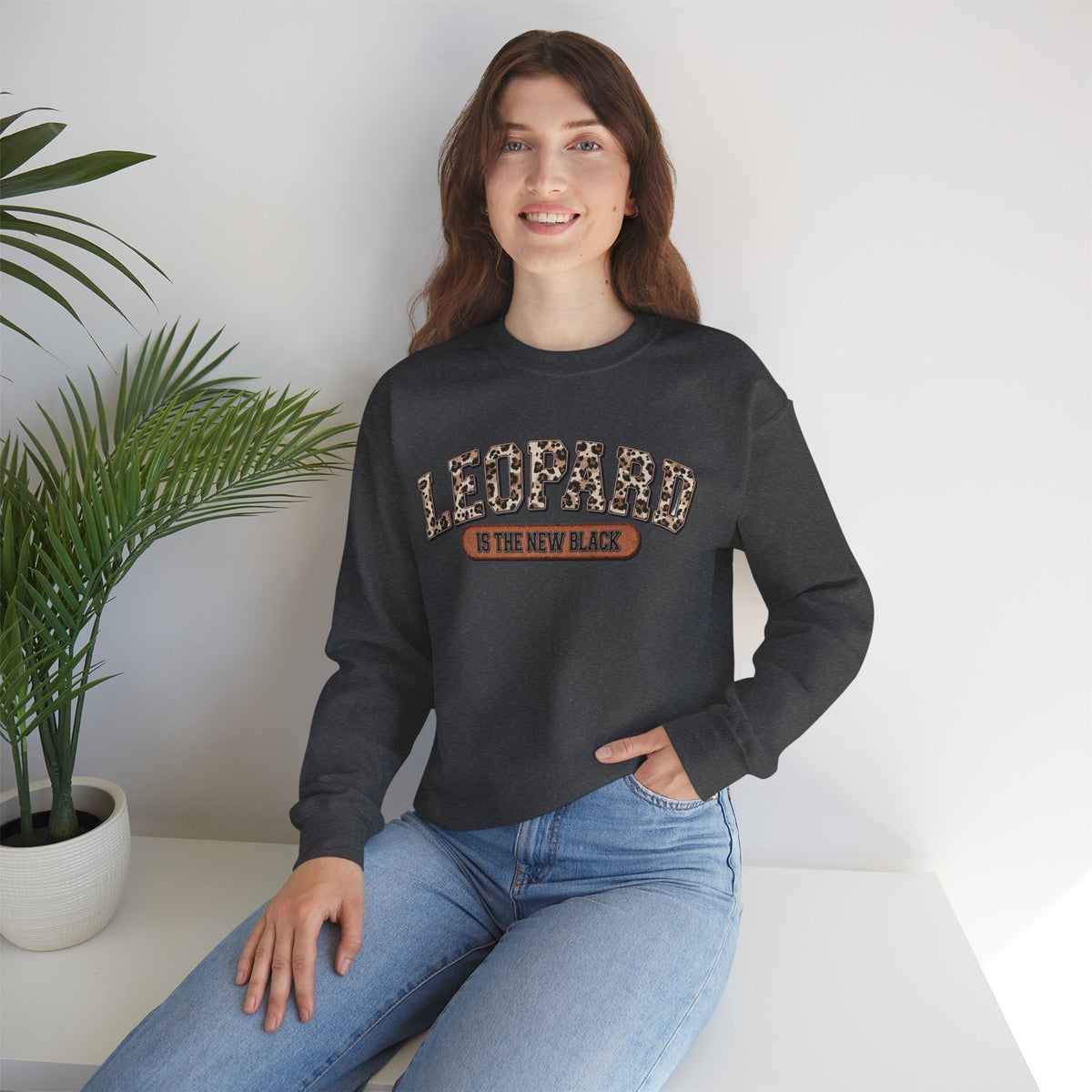 ORVIAN — Leopard Is The New Black & God Is Good Coquette Bow Crewneck, Faith-Inspired Unisex