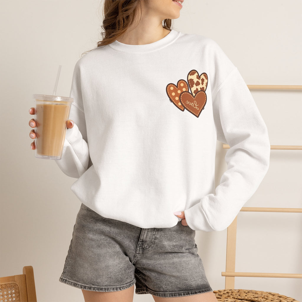 ORVIAN — Highland Cow & Cute Ghost Western Floral Crewneck, Spooky Unisex Sweatshirt