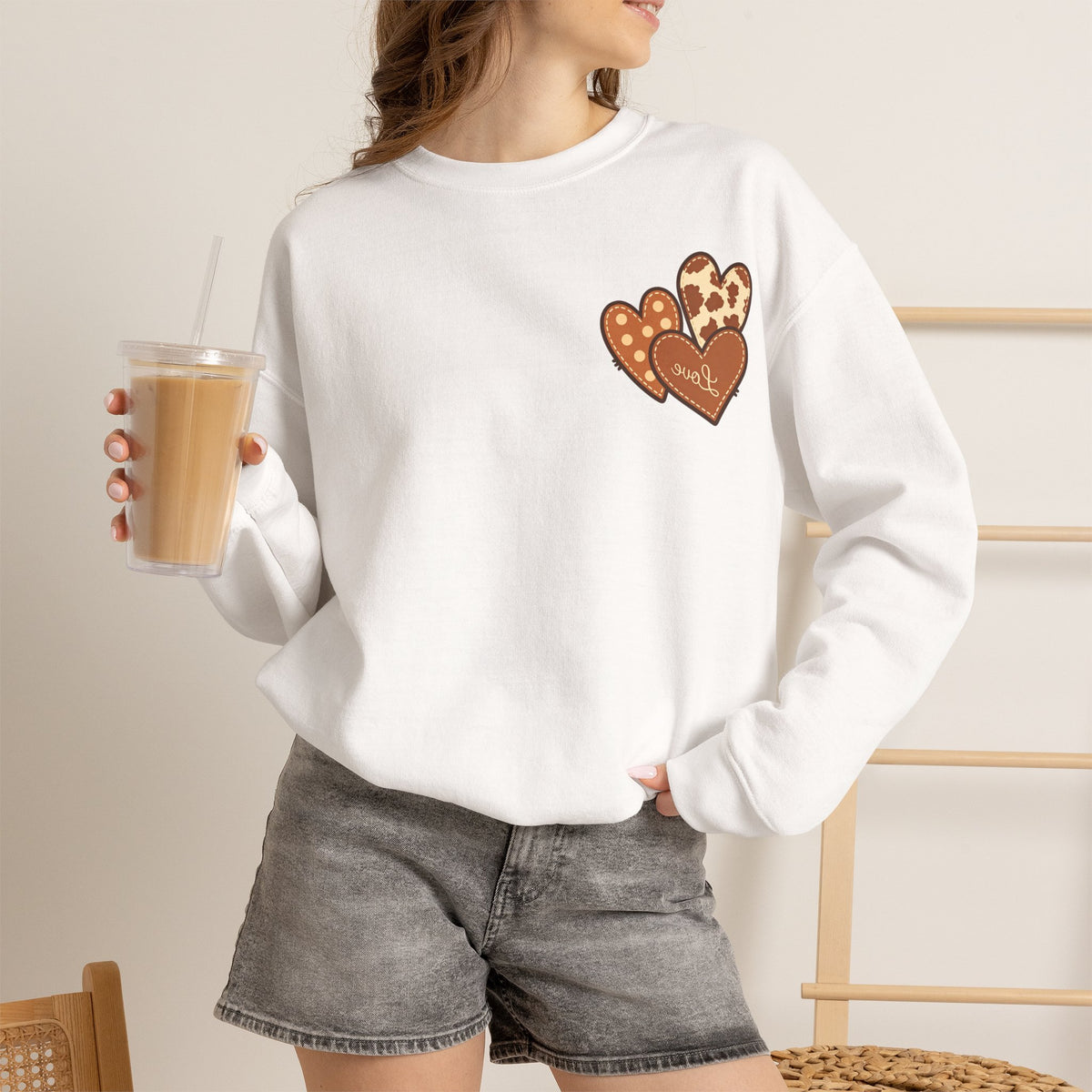 ORVIAN — Highland Cow & Cute Ghost Western Floral Crewneck, Spooky Unisex Sweatshirt