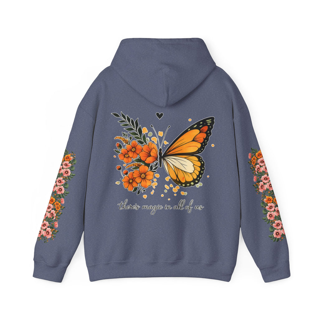 ORVIAN — Magic Floral Butterfly Unisex Heavy Blend Hoodie