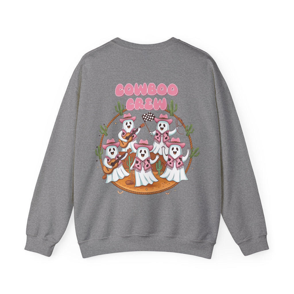 ORVIAN — Howdy Halloween Ghost Cowboy Crewneck, Pink Cowboo Western Unisex Heavy Blend