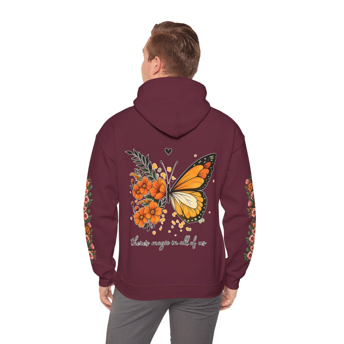 ORVIAN — Magic Floral Butterfly Unisex Heavy Blend Hoodie