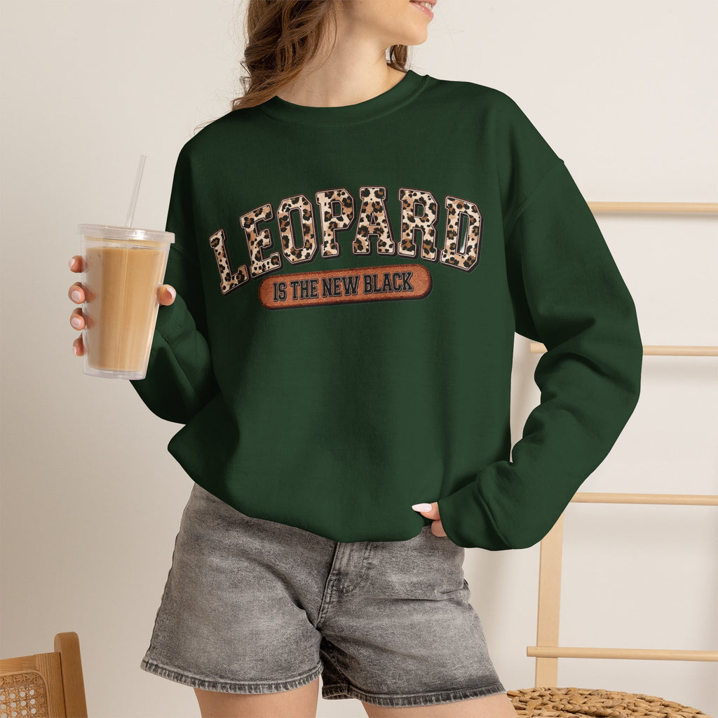 ORVIAN — Leopard Is The New Black & God Is Good Coquette Bow Crewneck, Faith-Inspired Unisex