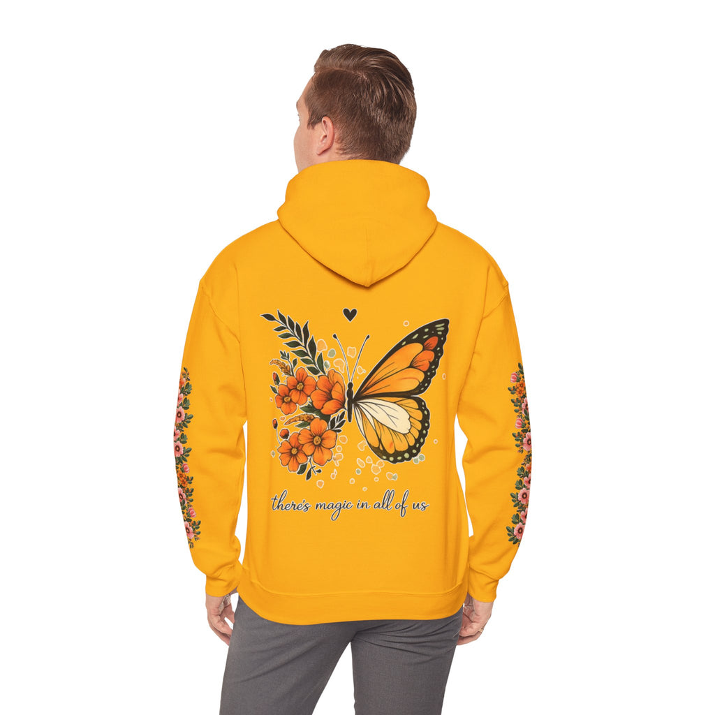 ORVIAN — Magic Floral Butterfly Unisex Heavy Blend Hoodie
