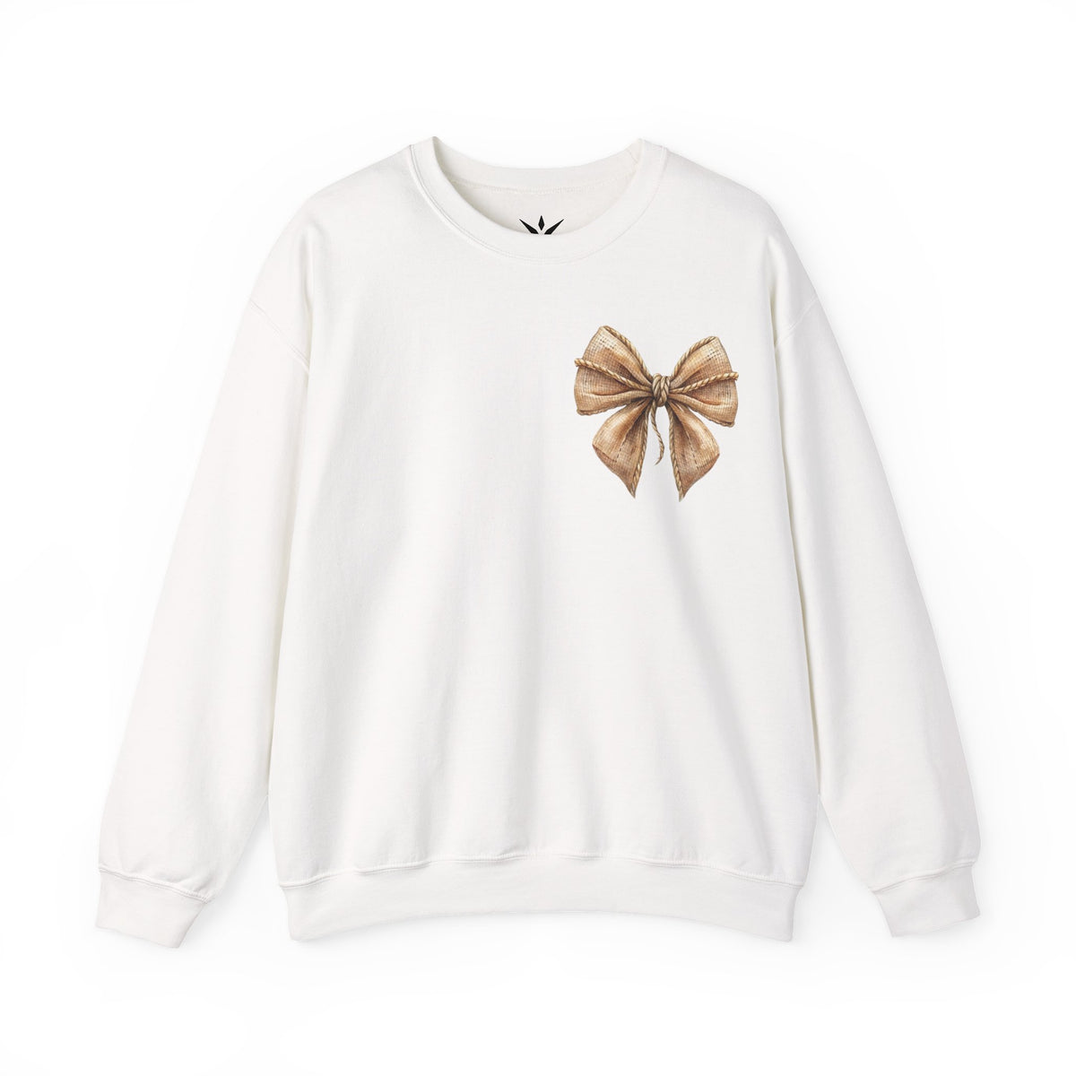 ORVIAN — Coquette Fall Bow & Football Crewneck, Pumpkin Spice Game Day Unisex Heavy Blend