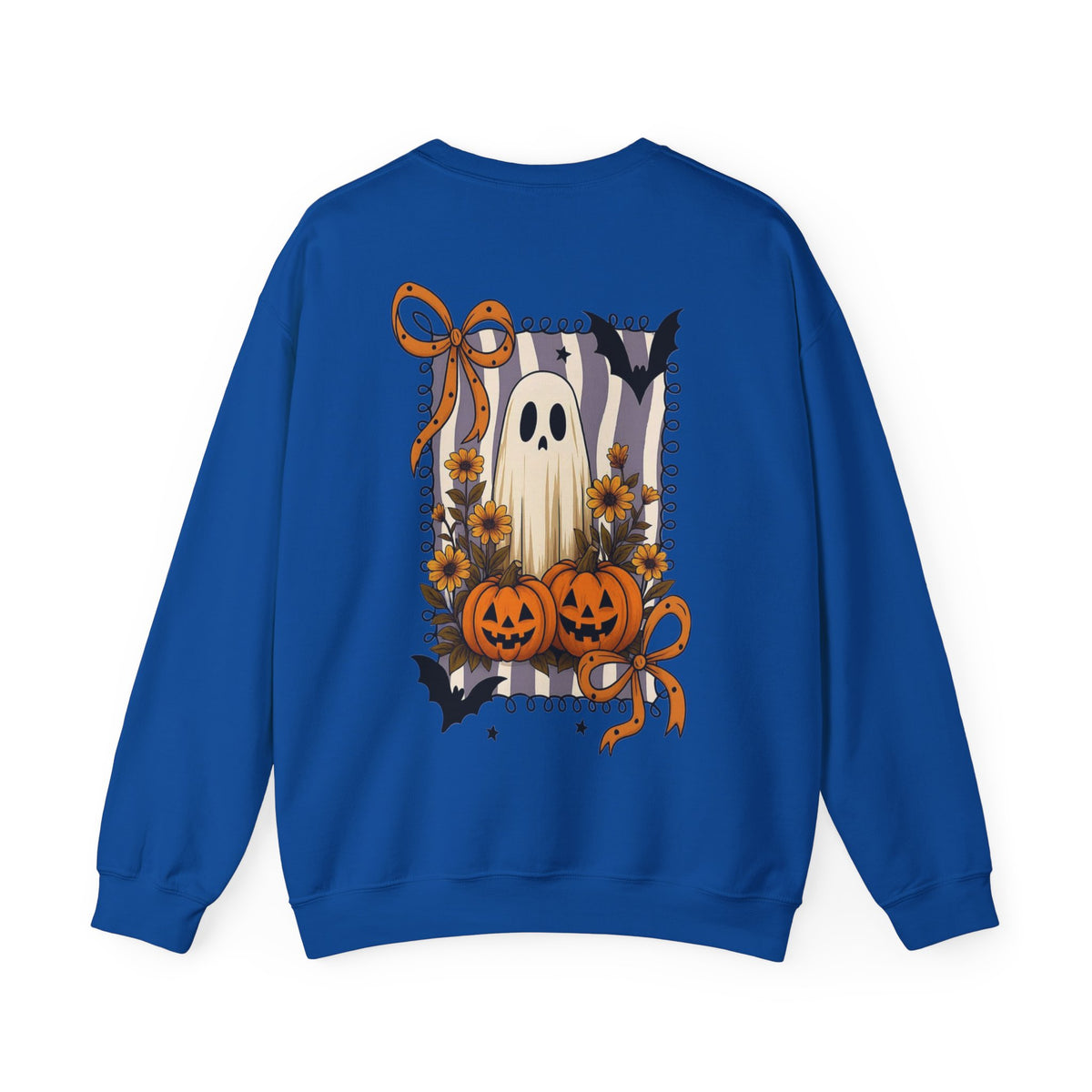 ORVIAN — Spooky & Sweet Ghost Crewneck, Coquette Bow Heart Halloween Unisex Sweatshirt