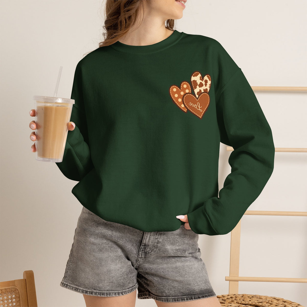 ORVIAN — Highland Cow & Cute Ghost Western Floral Crewneck, Spooky Unisex Sweatshirt