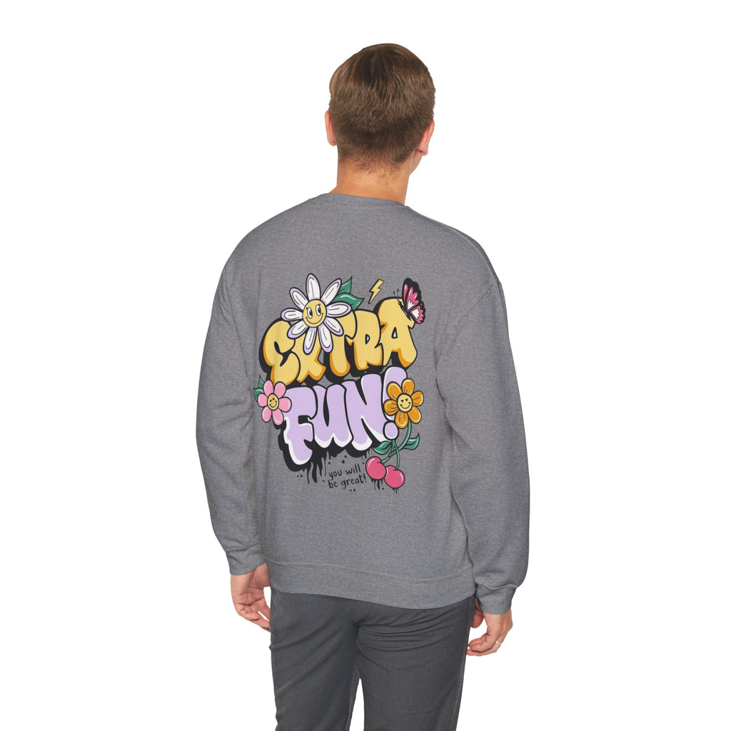 ORVIAN — Good Day to Read a Book Crewneck, Retro Floral Book Lover Sweatshirt Unisex Heavy Blend