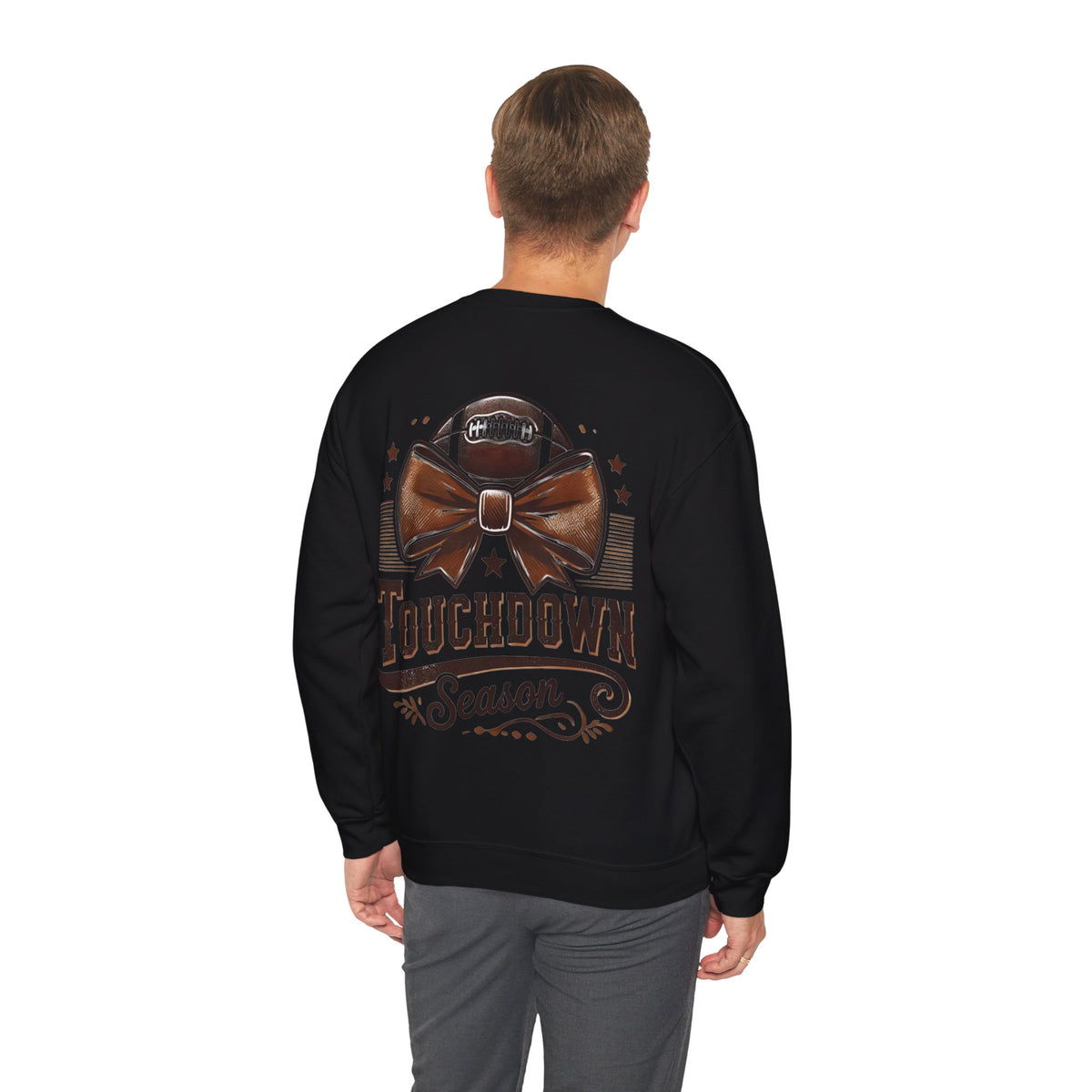 ORVIAN — Cuddles & Touchdowns Football Crewneck, 'Tis the Season Game Day Unisex Heavy Blend