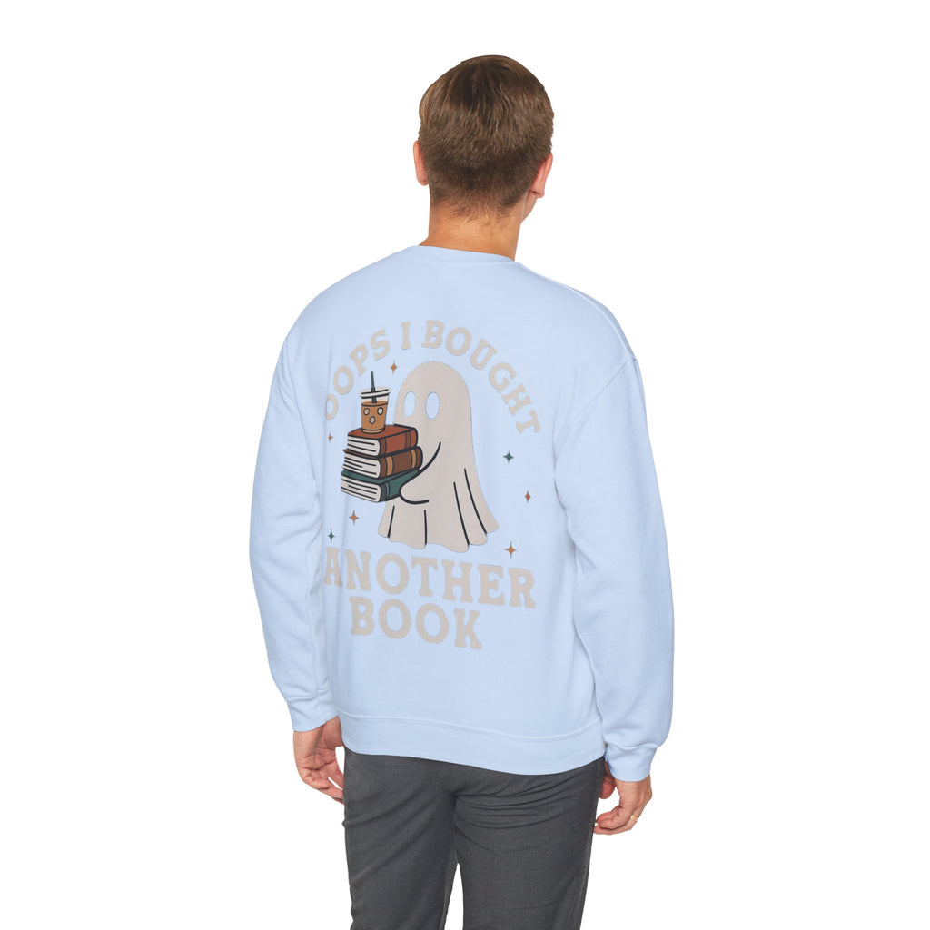 ORVIAN — Fall Into a Good Book Ghost Crewneck, Cozy Autumn Book Lover Unisex Heavy Blend