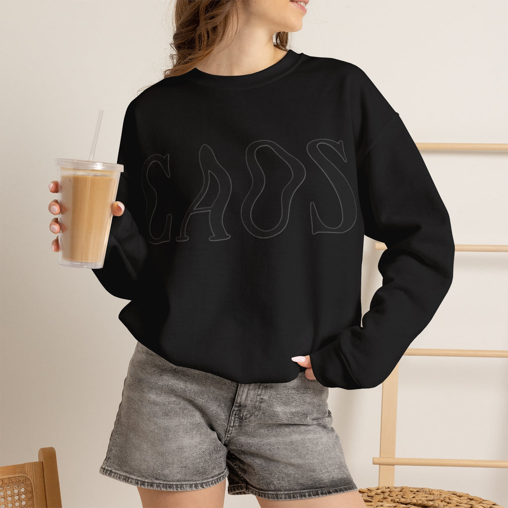 ORVIAN — Chaos Cat Crewneck, Reversed Lettering & Rebel Cat Graphic Unisex Heavy Blend
