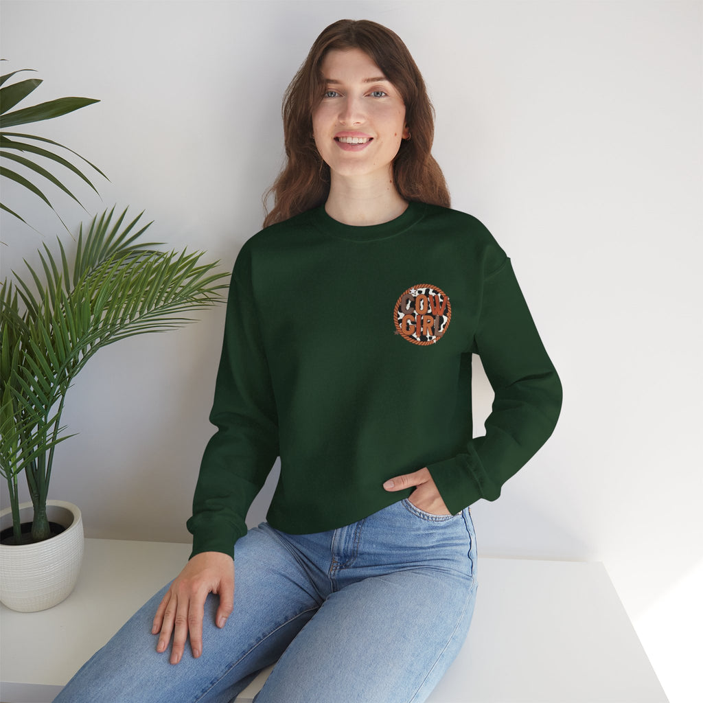 ORVIAN — Cowgirl “If I'm the Problem” Western Crewneck, Longhorn Skull Unisex Heavy Blend