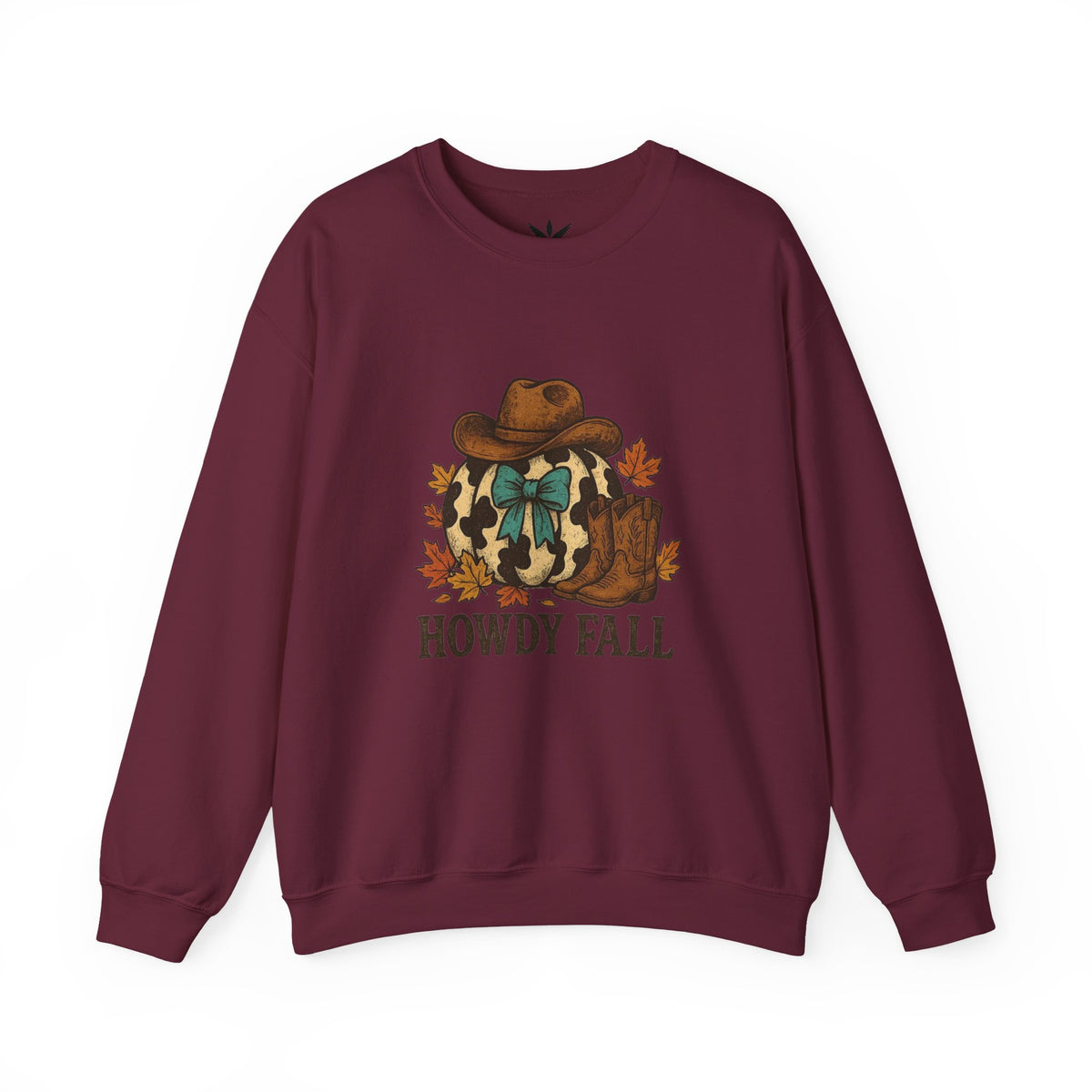 ORVIAN — Howdy Fall Wéstern Pumpkin & Ghost Cow Crewneck, Moo I Mean Boo Halloween Unisex