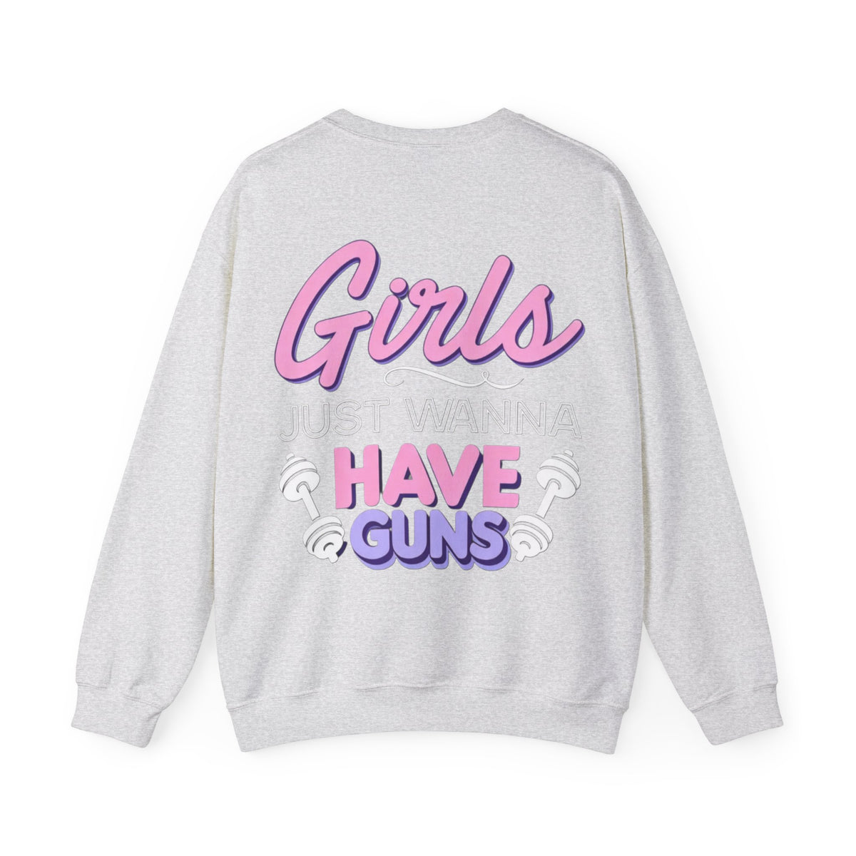 ORVIAN — Muscle Mommy Girls Just Wanna Have Guns Crewneck, Bold Feminine Typography Unisex