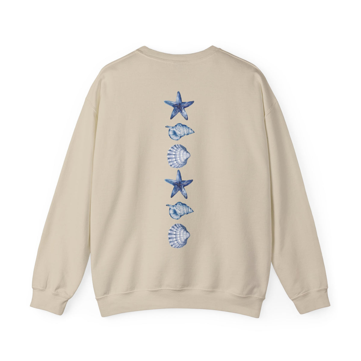 ORVIAN — Sea Turtle & Seashell Starfish Crewneck, Coastal Ocean Nautical Unisex Heavy Blend