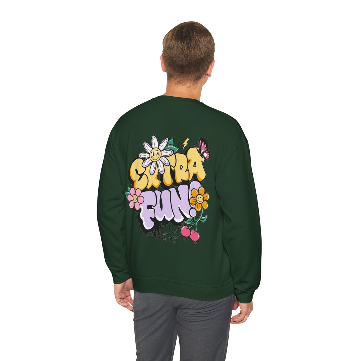 ORVIAN — Good Day to Read a Book Crewneck, Retro Floral Book Lover Sweatshirt Unisex Heavy Blend