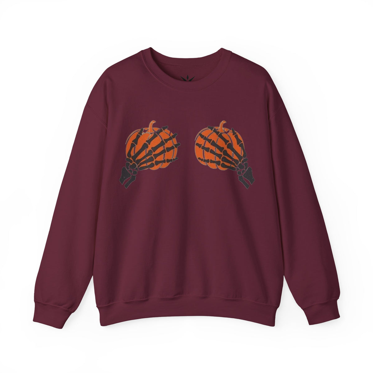 ORVIAN — Pumpkin Bra & Trick or Treat Halloween Crewneck, Skeleton Hands Unisex Heavy Blend