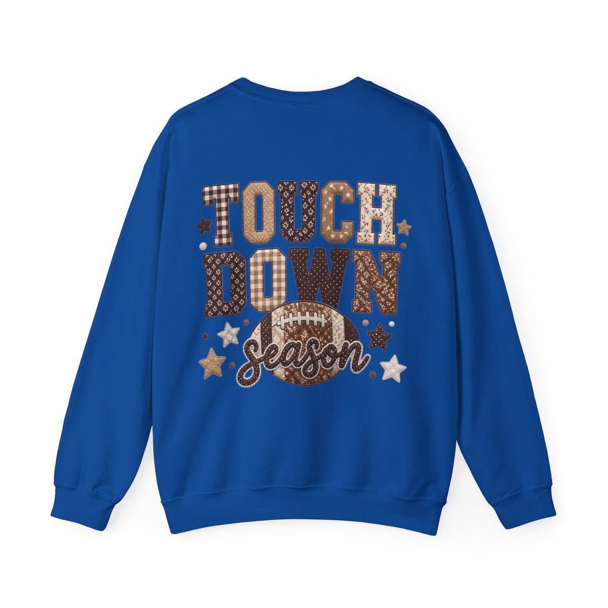 ORVIAN — Touchdown Season Football Bow Crewneck, Sparkle Game Day Sporty Unisex Heavy Blend