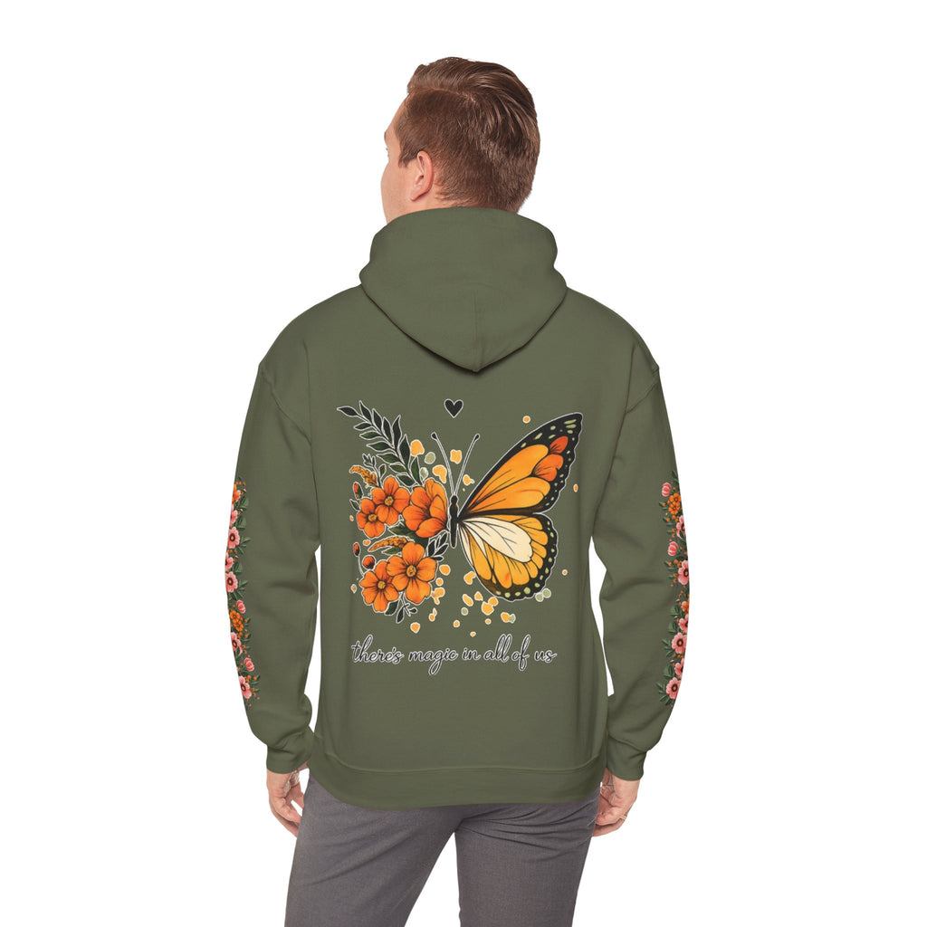 ORVIAN — Magic Floral Butterfly Unisex Heavy Blend Hoodie