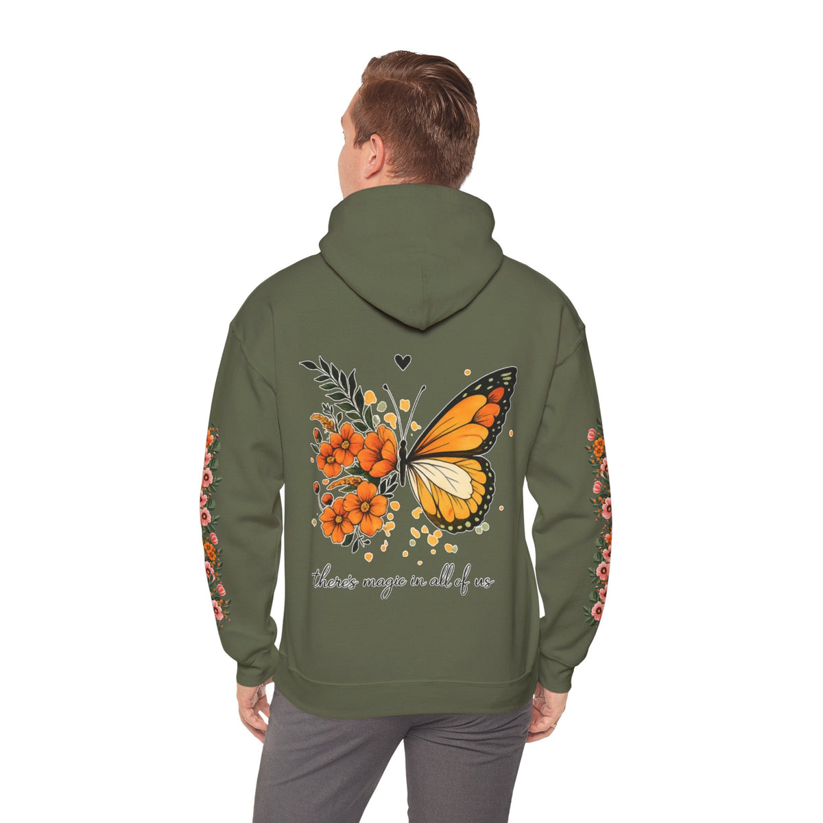 ORVIAN — Magic Floral Butterfly Unisex Heavy Blend Hoodie