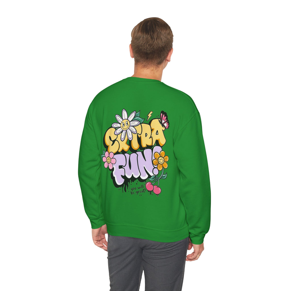 ORVIAN — Good Day to Read a Book Crewneck, Retro Floral Book Lover Sweatshirt Unisex Heavy Blend