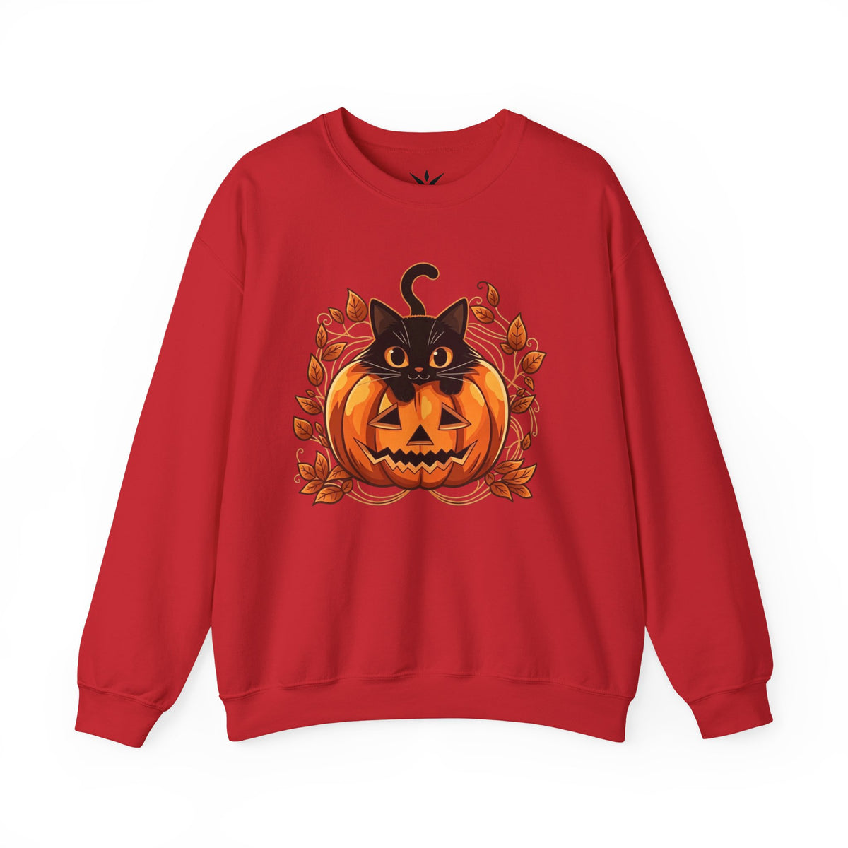 ORVIAN — Black Cat & Pumpkin Halloween Crewneck, Ghost & Coquette Bow Unisex Heavy Blend