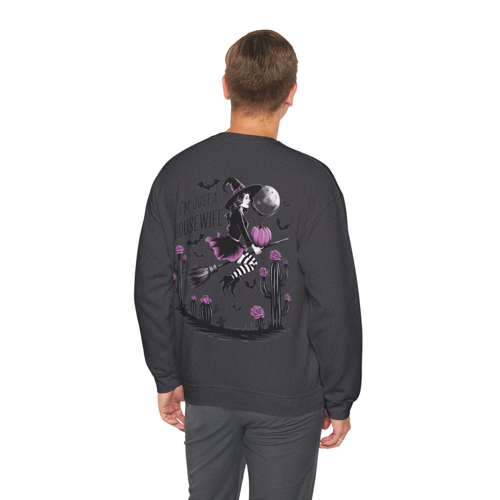 ORVIAN — Witch Please & I'm Just a Housewife Witch Crewneck, Magical Cauldron Unisex Heavy Blend