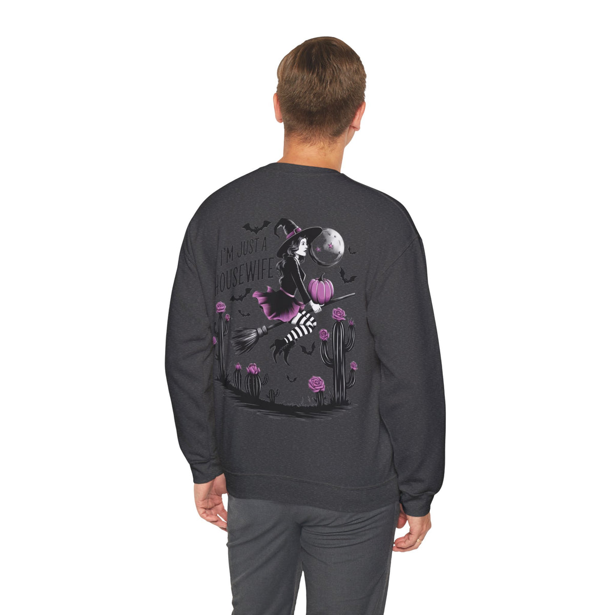 ORVIAN — Witch Please & I'm Just a Housewife Witch Crewneck, Magical Cauldron Unisex Heavy Blend
