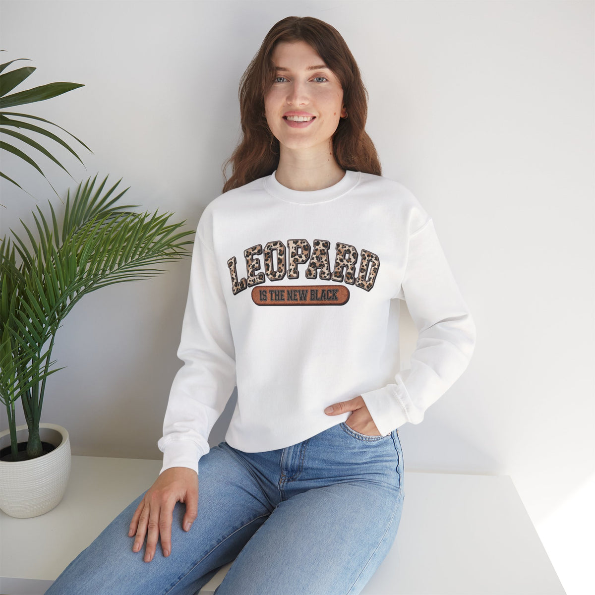 ORVIAN — Leopard Is The New Black & God Is Good Coquette Bow Crewneck, Faith-Inspired Unisex