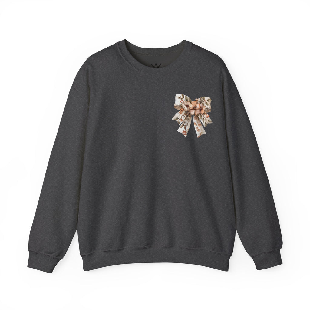 ORVIAN — Pumpkin Spice & Autumn Botanicals Crewneck, Floral Pumpkin Fall Unisex Sweatshirt