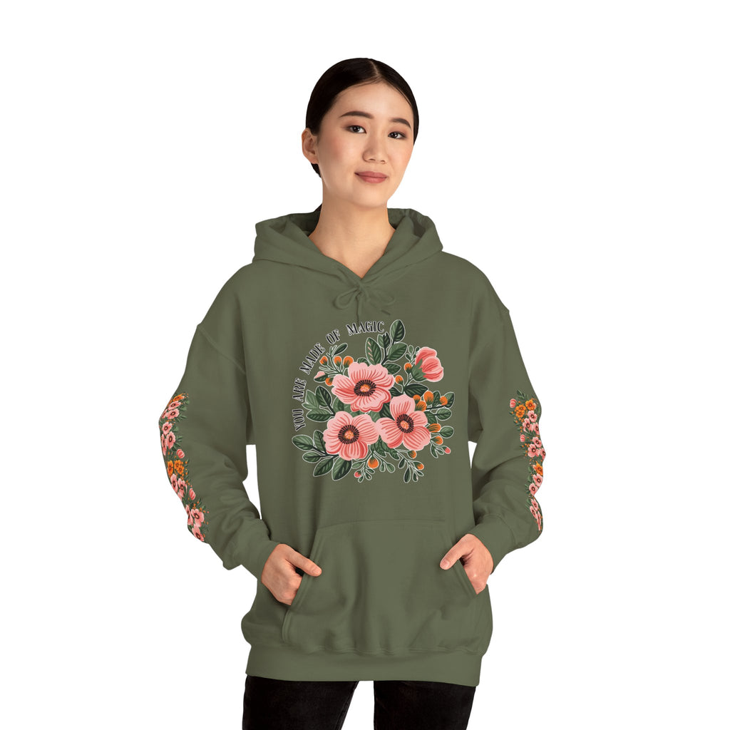 ORVIAN — Magic Floral Butterfly Unisex Heavy Blend Hoodie
