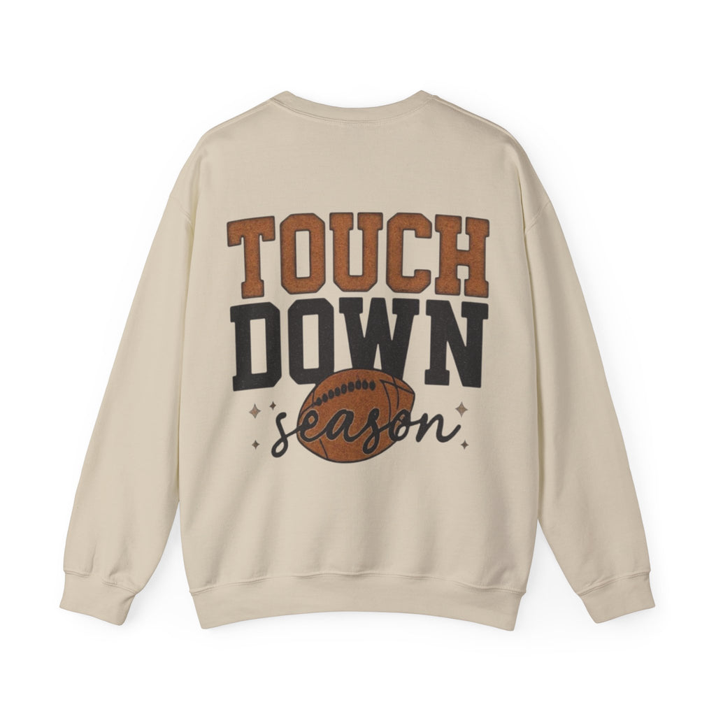 ORVIAN — Touchdown Season Coquette Football Bow Crewneck, Varsity Game Day Unisex Heavy Blend