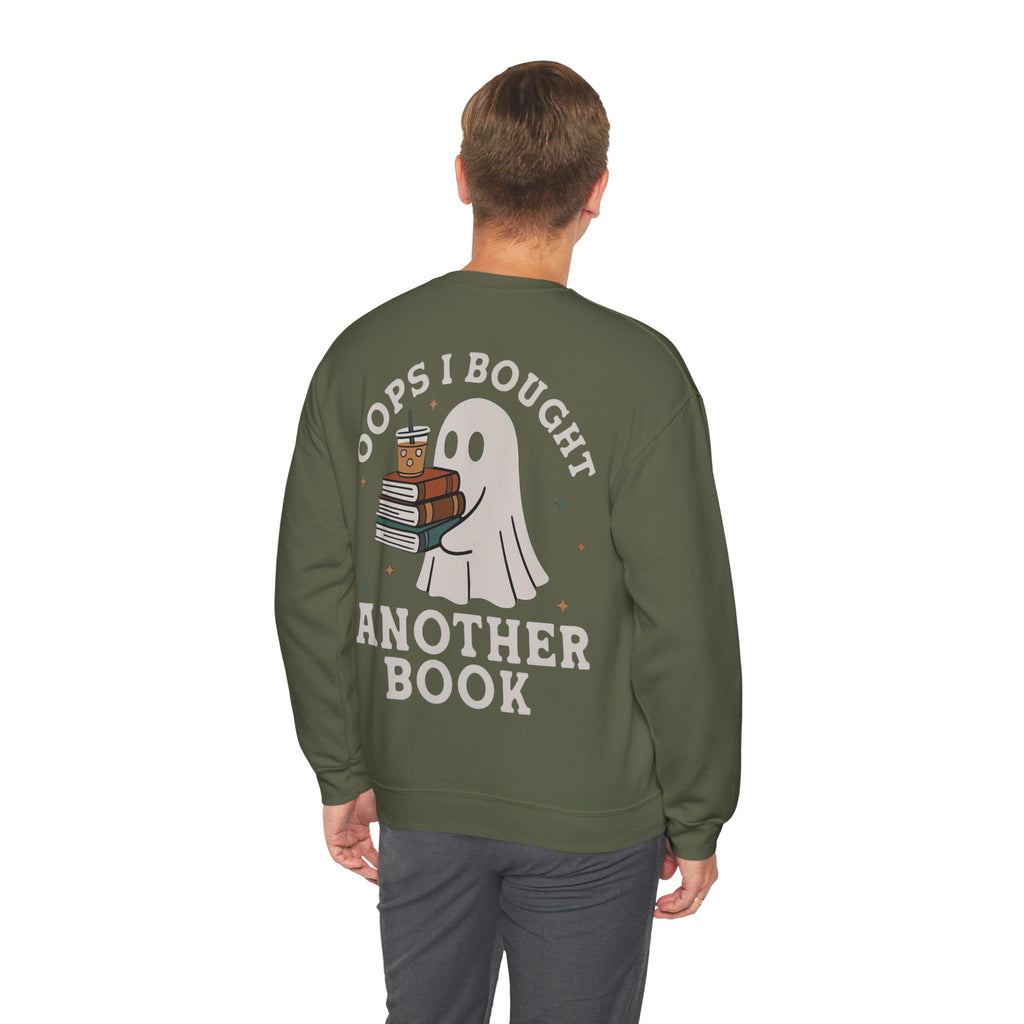 ORVIAN — Fall Into a Good Book Ghost Crewneck, Cozy Autumn Book Lover Unisex Heavy Blend