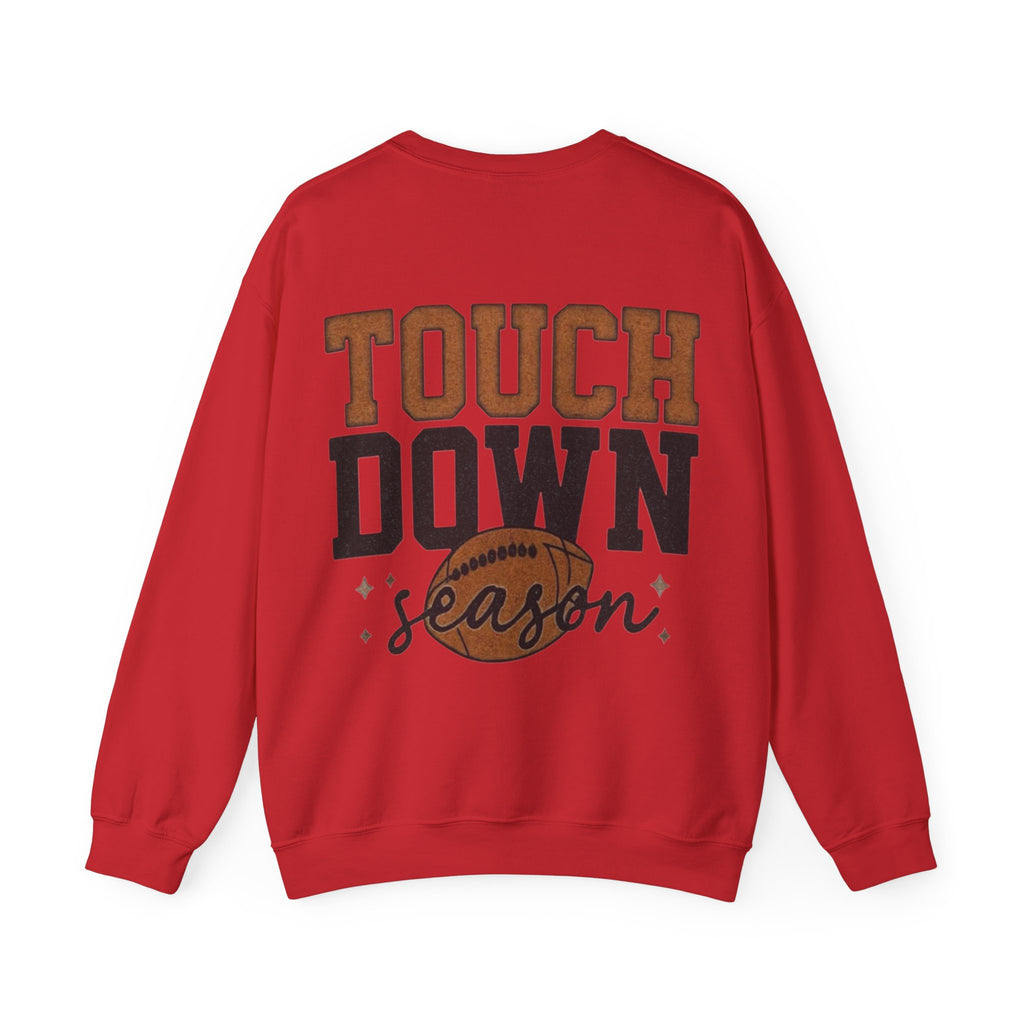 ORVIAN — Touchdown Season Coquette Football Bow Crewneck, Varsity Game Day Unisex Heavy Blend