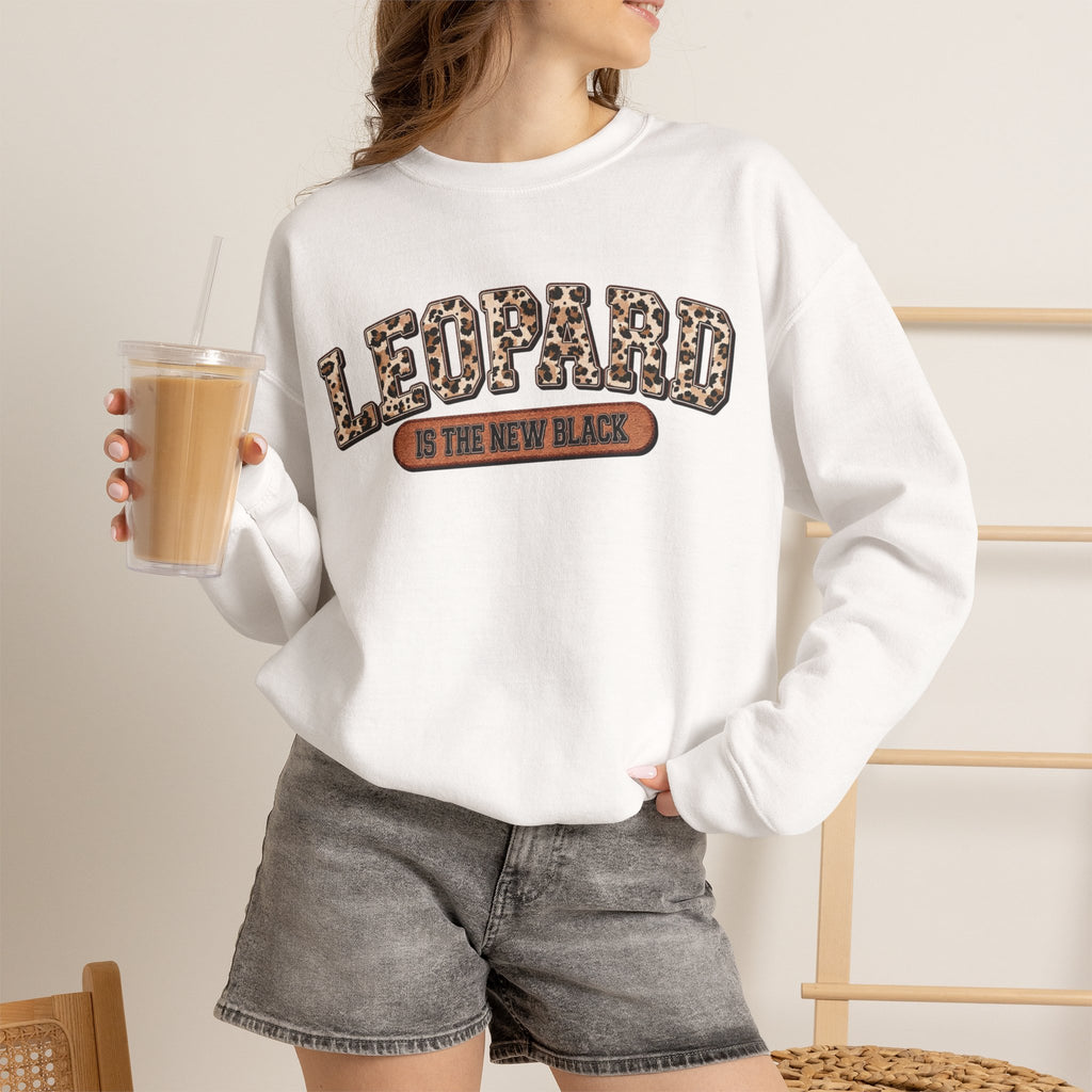 ORVIAN — Leopard Is The New Black & God Is Good Coquette Bow Crewneck, Faith-Inspired Unisex