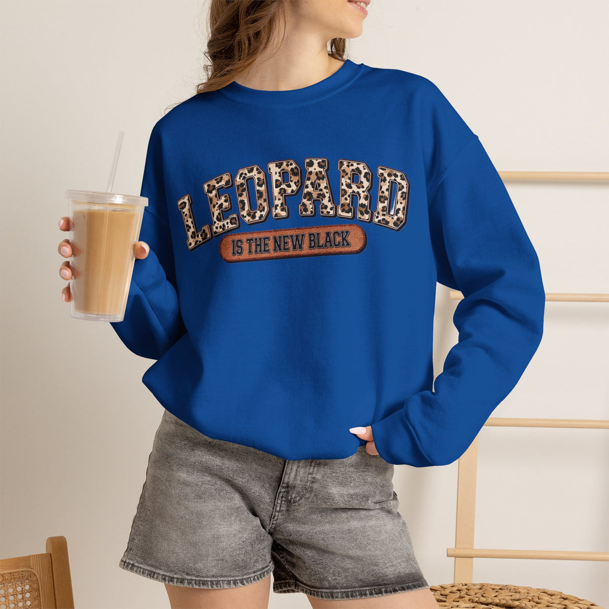 ORVIAN — Leopard Is The New Black & God Is Good Coquette Bow Crewneck, Faith-Inspired Unisex