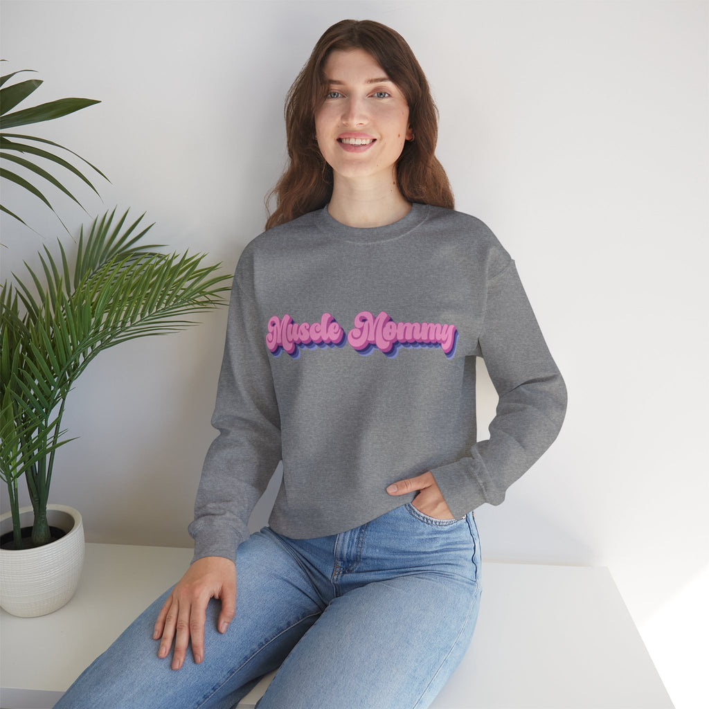 ORVIAN — Muscle Mommy Girls Just Wanna Have Guns Crewneck, Bold Feminine Typography Unisex