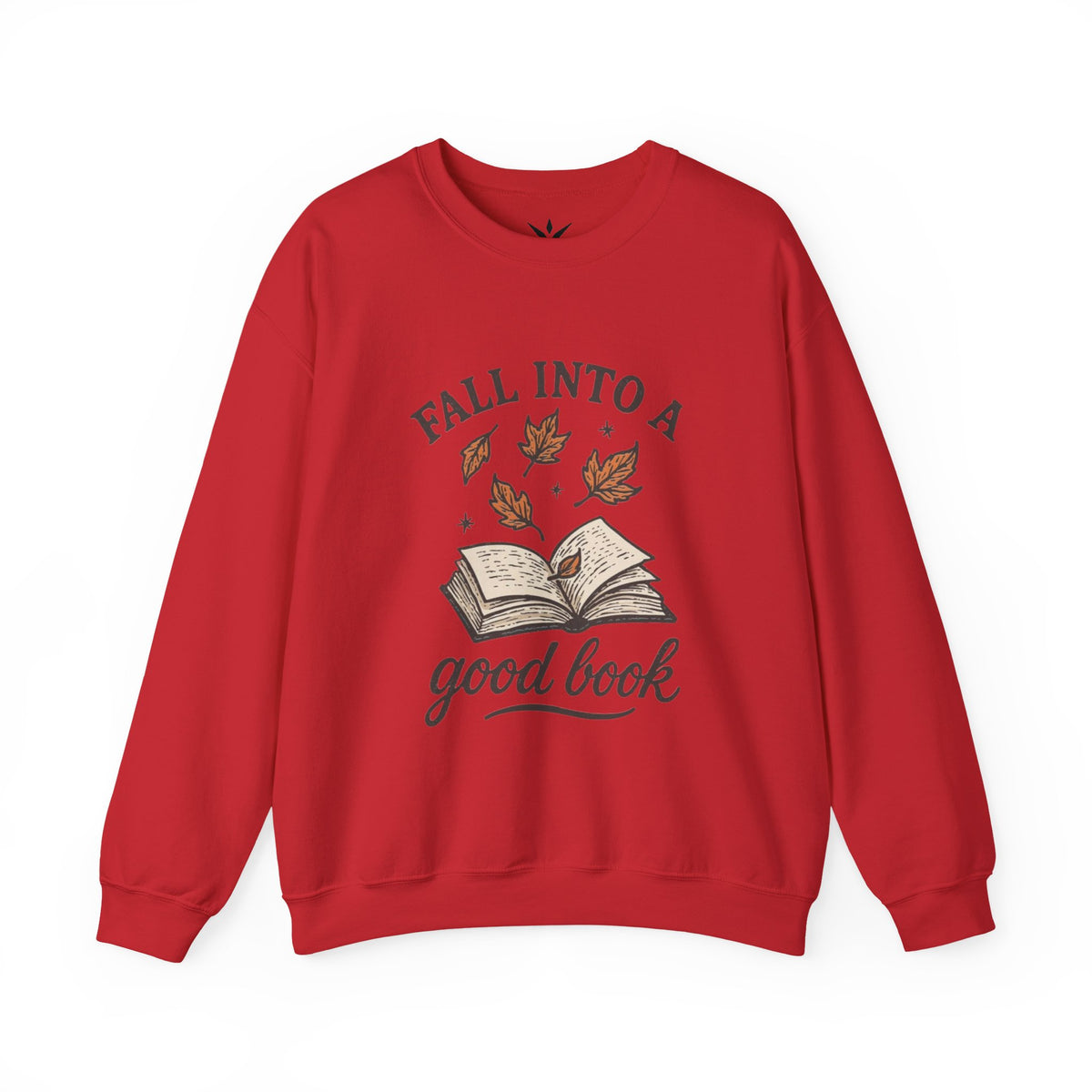 ORVIAN — Fall Into a Good Book Ghost Crewneck, Cozy Autumn Book Lover Unisex Heavy Blend