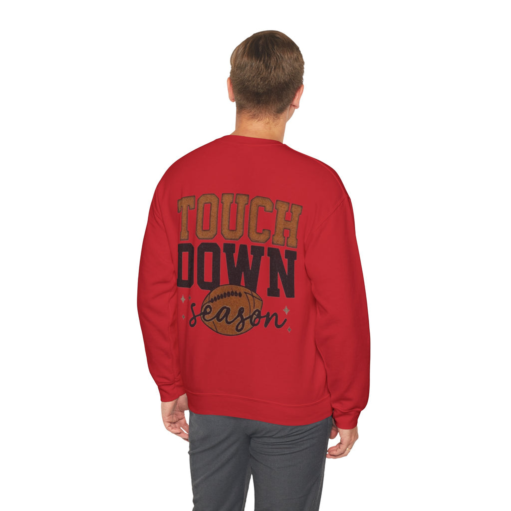 ORVIAN — Touchdown Season Coquette Football Bow Crewneck, Varsity Game Day Unisex Heavy Blend