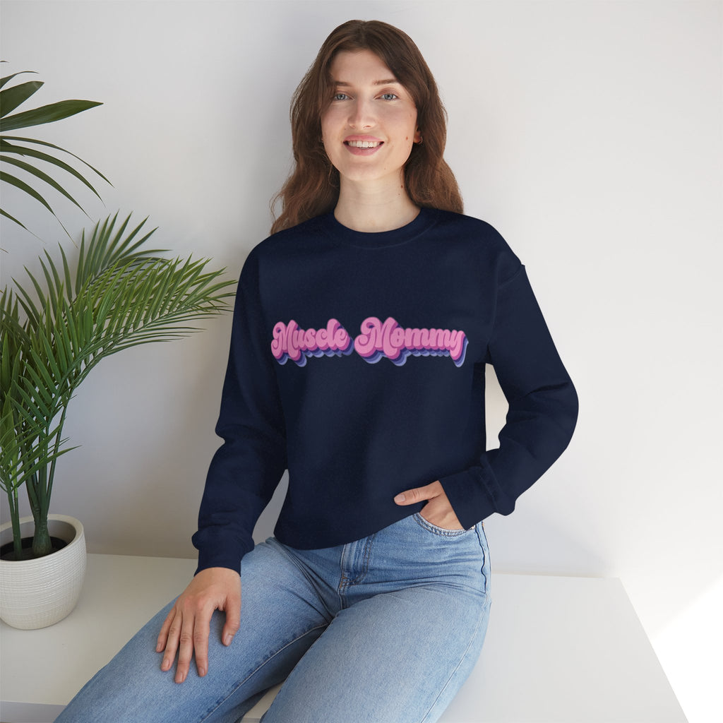 ORVIAN — Muscle Mommy Girls Just Wanna Have Guns Crewneck, Bold Feminine Typography Unisex