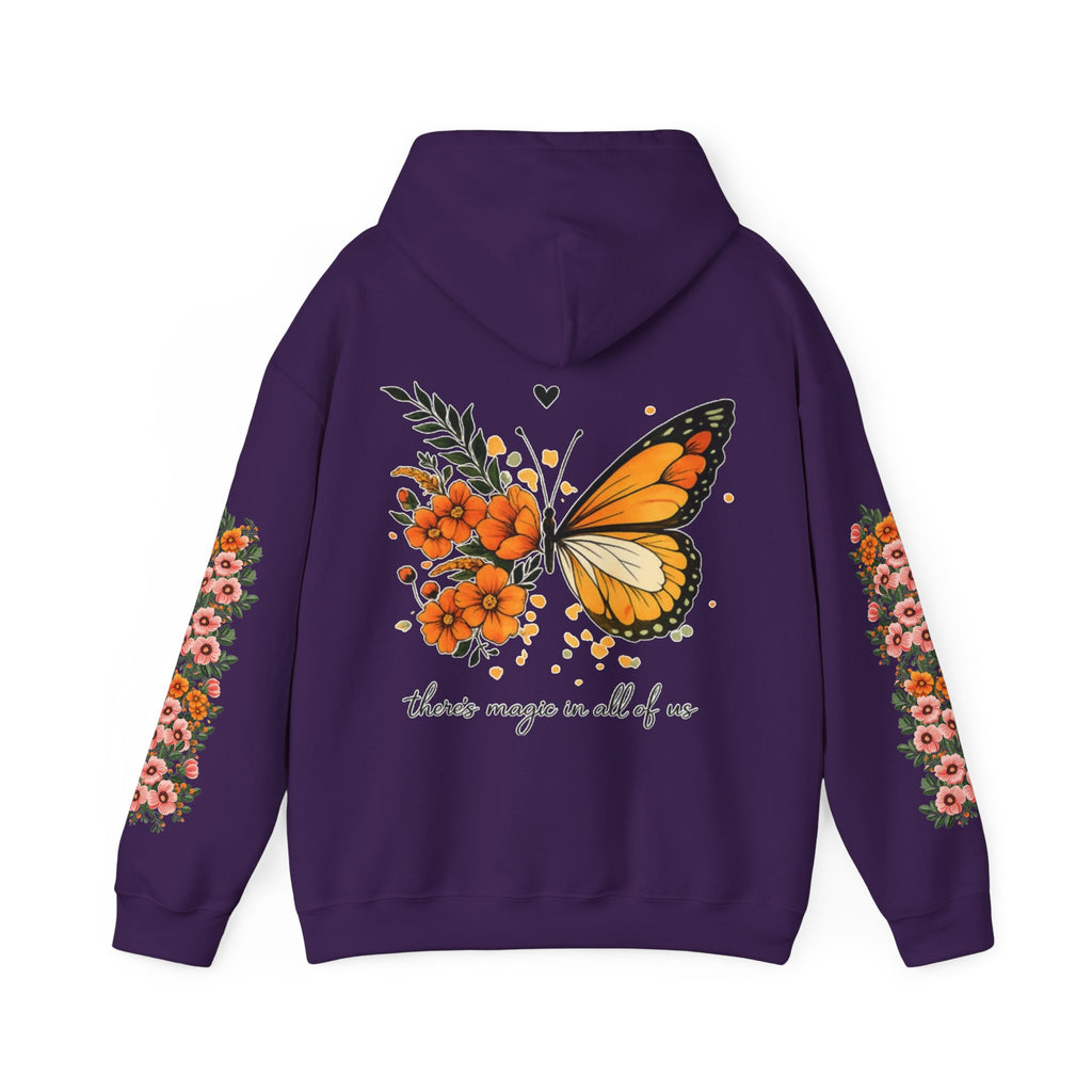 ORVIAN — Magic Floral Butterfly Unisex Heavy Blend Hoodie