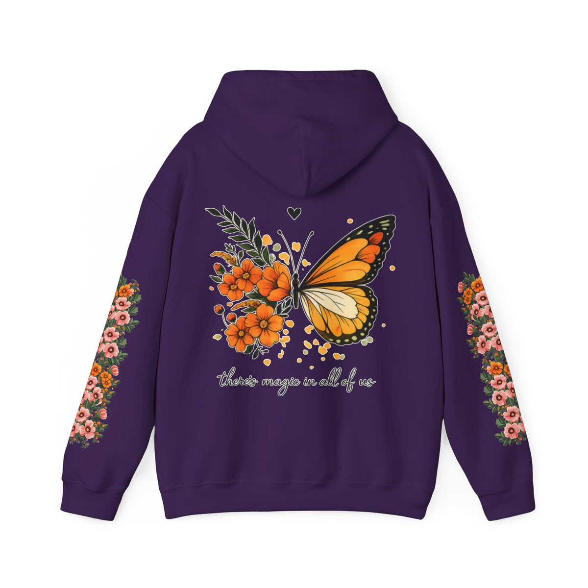 ORVIAN — Magic Floral Butterfly Unisex Heavy Blend Hoodie