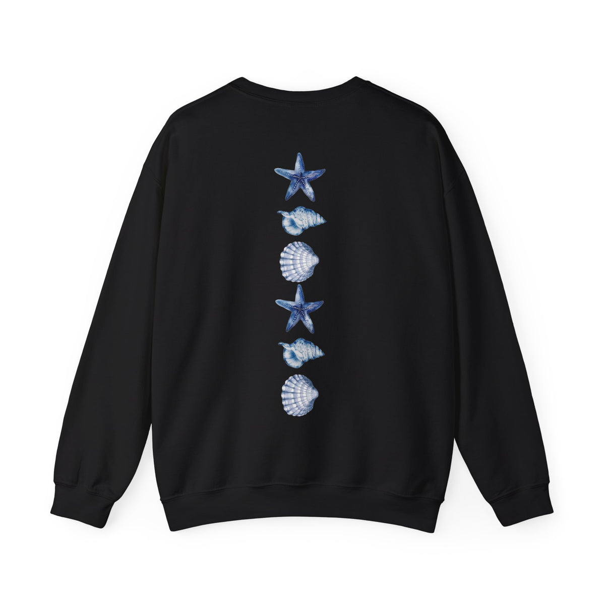 ORVIAN — Sea Turtle & Seashell Starfish Crewneck, Coastal Ocean Nautical Unisex Heavy Blend