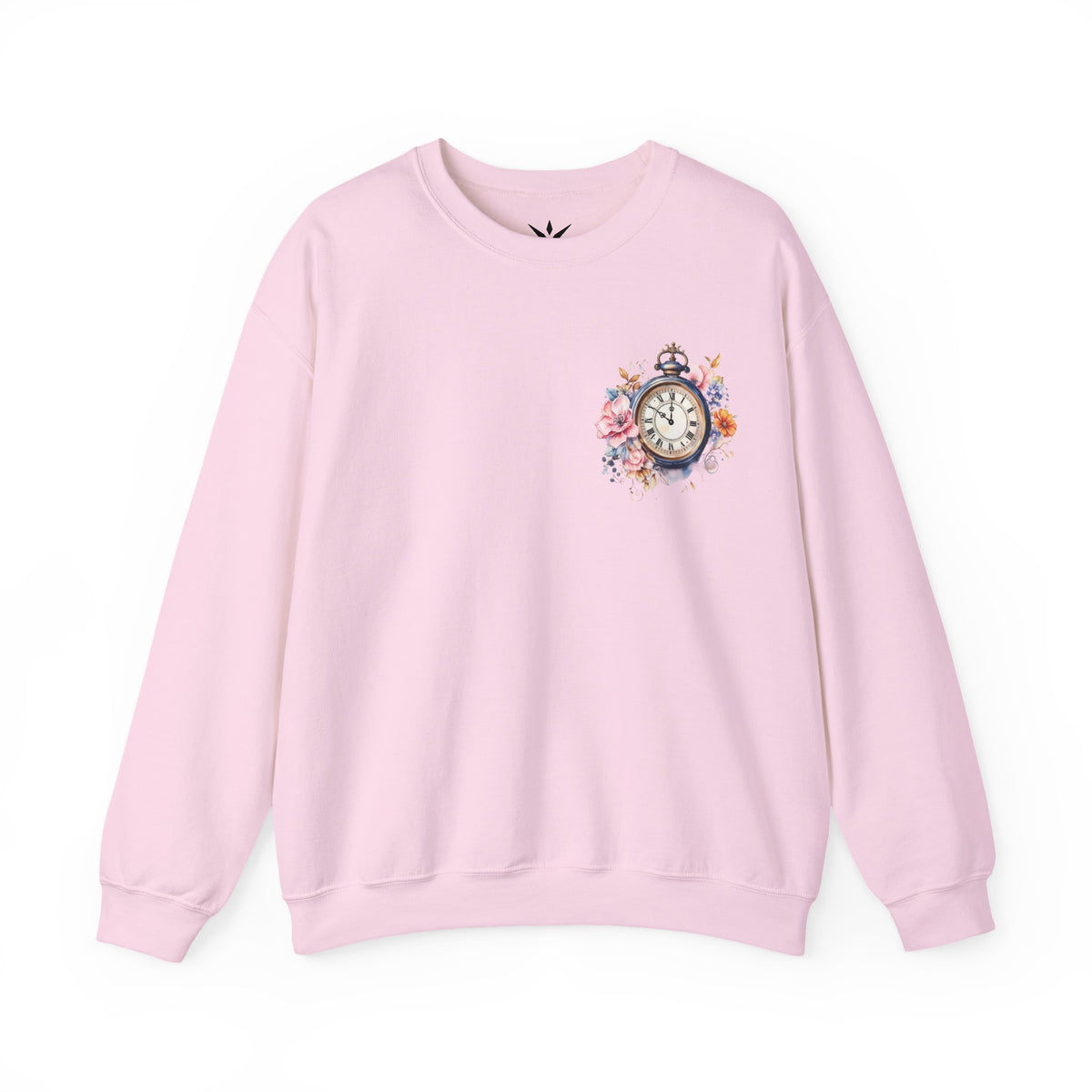 ORVIAN — Steampunk Floral Pocket Watch & Blooming Books Crewneck, Vintage Literary Unisex